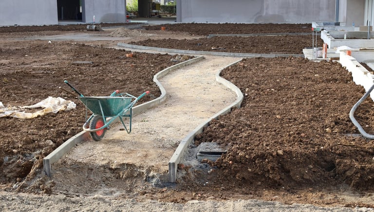 Leveling and grading work